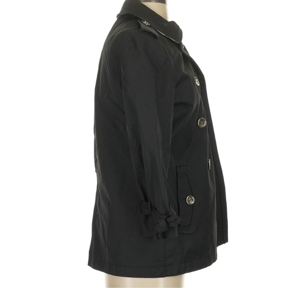 Coach Black Double-Breasted Trench Coat over $400 retail NWOT - Picture 3 of 10